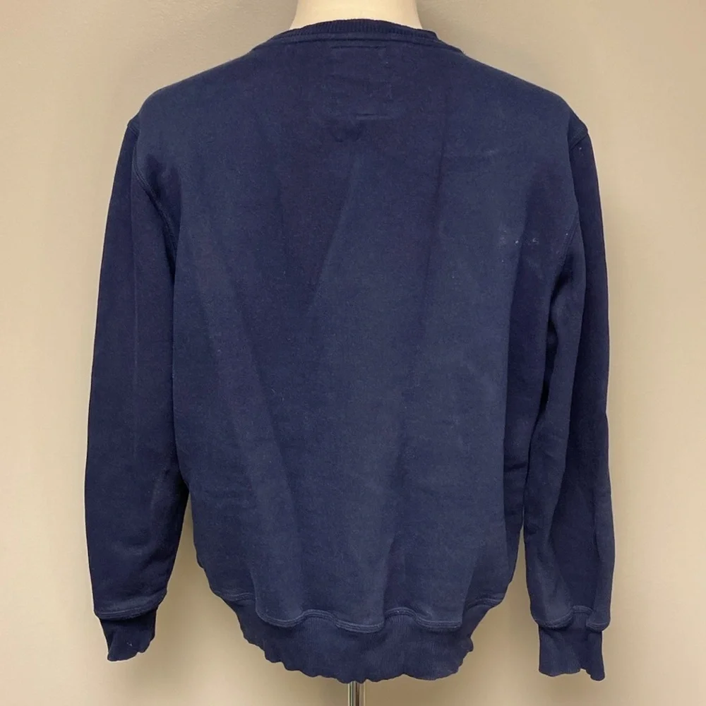 PRPS Dark Blue Crewneck Sweater with Bold Blue Text (sz 2XL)